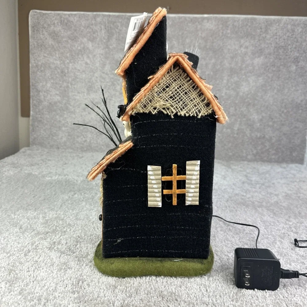 Vintage‎ Department 56 Fiber Optic Haunted House Ghost Bats Lights Up Working
